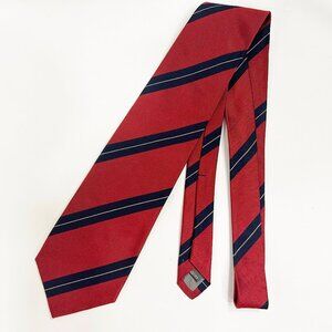 NORDSTROM - ROBERT TALBOTT Red w/ Blue & White Stripes - Finest Silk,  Hand Sewn